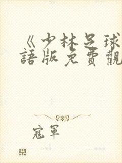 《少林足球》国语版免费观看