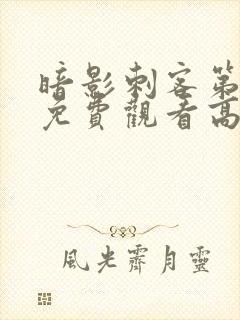 暗影刺客第三季免费观看高清