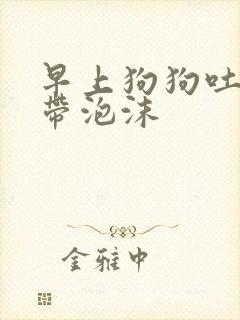 早上狗狗吐黄水带泡沫