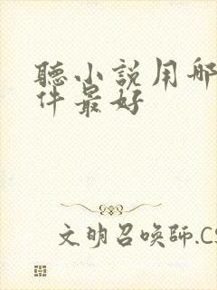 听小说用哪个软件最好