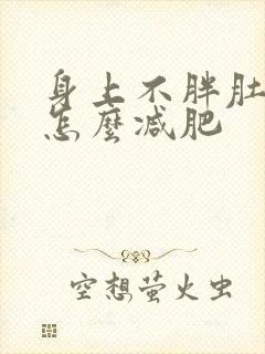 身上不胖肚子大怎么减肥