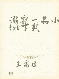 溺宠一品小狂妻txt下载封面
