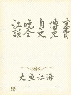 江晚月傅寒川小说全文免费阅读