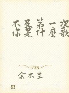 不及第一次遇见你是什么歌的歌词