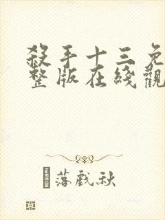 杀手十三免费完整版在线观看