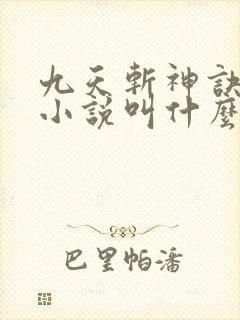 九天斩神诀林辰小说叫什么名