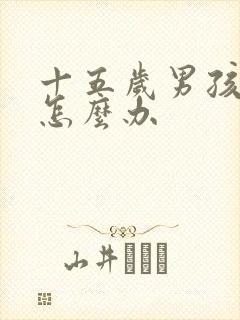 十五岁男孩叛逆怎么办封面