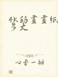 4k的画画纸有多大封面