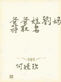 爸爸姓刘妈妈姓蒋取名