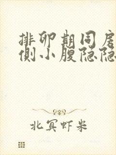 排卵期同房后右侧小腹隐隐作痛什么情况