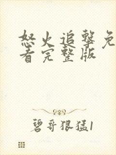 怒火追击免费观看完整版