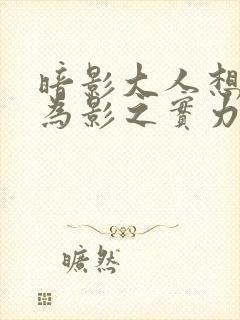 暗影大人想要成为影之实力者剧场版