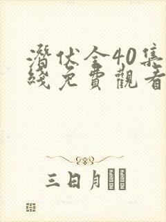 潜伏全40集在线免费观看