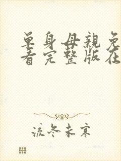 单身母亲免费观看完整版在线全集