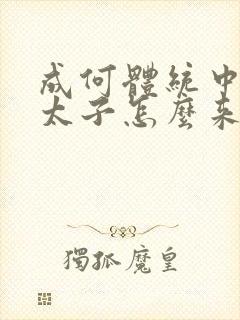 成何体统中的小太子怎么来的