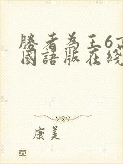 胜者为王6高清国语版在线观看