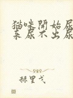 猫咪开始尿血后来尿不出尿是什么原因