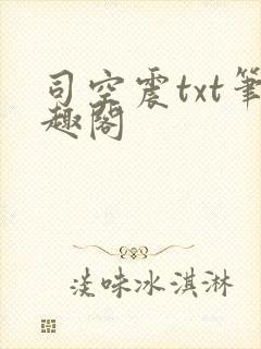 司空震txt笔趣阁