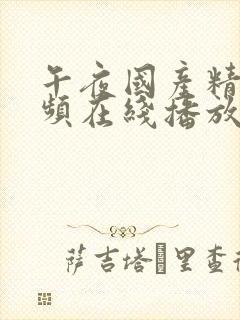 午夜国产精品视频在线播放