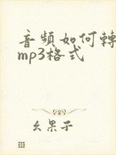 音频如何转换成mp3格式封面