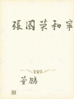 张国荣和宁静封面