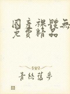 国产裸体无遮挡免费精品