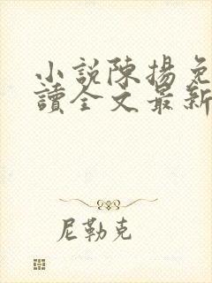 小说陈扬免费阅读全文最新