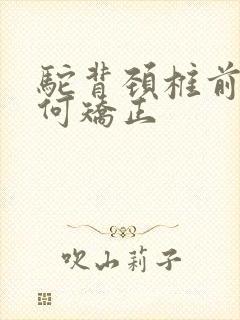 驼背颈椎前倾如何矫正封面