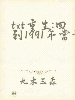 txt重生:回到1991年当首富封面