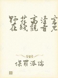 野花高清完整版在线观看免费