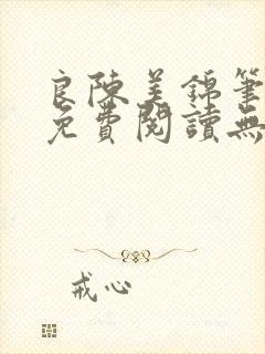 良陈美锦笔趣阁免费阅读无弹窗