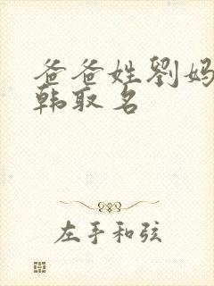 爸爸姓刘妈妈姓韩取名