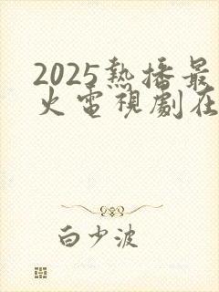 2025热播最火电视剧在线观看封面