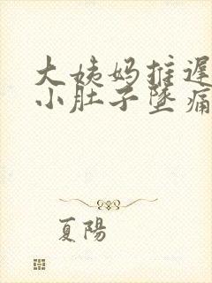 大姨妈推迟一天小肚子坠痛