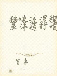 猫咪流浓稠的黄鼻涕还打喷嚏