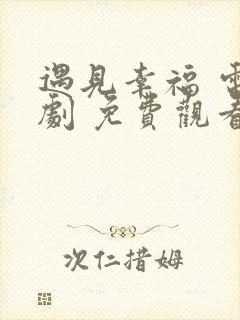 遇见幸福 电视剧 免费观看