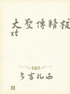 大圣传精校版txt