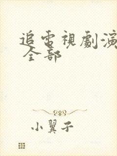 追电视剧演员表 全部