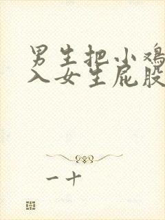 男生把小鸡鸡插入女生屁股里