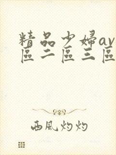 精品少妇av一区二区三区封面