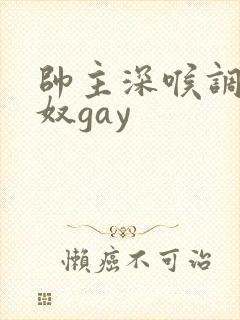 帅主深喉调教玩奴gay