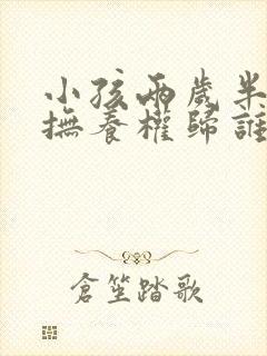 小孩两岁半离婚抚养权归谁抚养