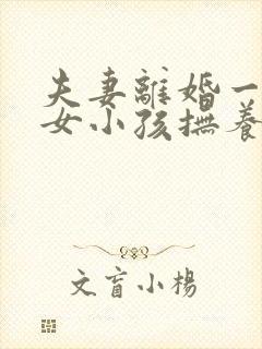 夫妻离婚一男一女小孩抚养权怎么判封面