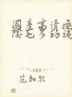 国产高清操女人阴毛多的逼视频封面