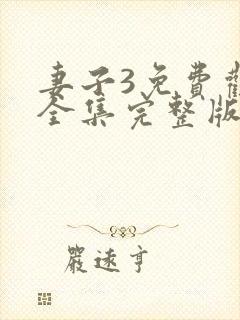 妻子3免费观看全集完整版高清