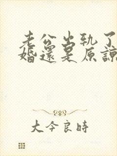 老公出轨了要离婚还是原谅他封面