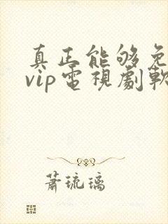 真正能够免费看vip电视剧软件