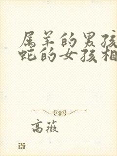 属羊的男孩和属蛇的女孩相配吗