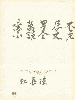 亿万星辰不及你小说全文免费阅读