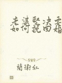 老婆坚决要离婚如何挽回婚姻封面